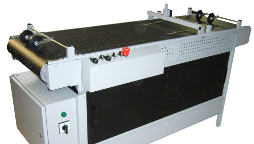 Vacuum and Rubber Belt Conveyors for inkjet tape application and inspection systems